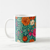 Tasse à café Fleurs papillons Folk Abstrait (Gauche)
