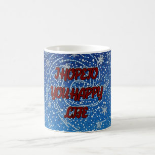 Tasse à café Flocon de Neige Bleu J'espère Pour Vo