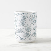 Tasse à café florale 15oz (Centre)