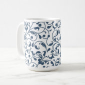 Tasse à café florale 15oz (Devant gauche)