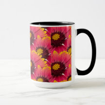 Tasse à café florale à cône rose