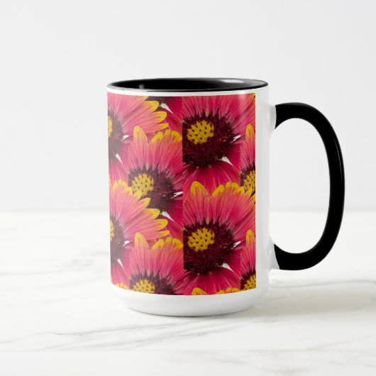 Tasse à café florale à cône rose (Droite)