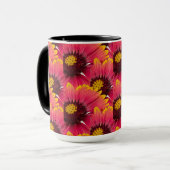 Tasse à café florale à cône rose (Devant gauche)