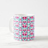 Tasse à café florale à deux tons (Devant gauche)