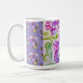 Tasse à café florale aux pensées violettes peintes (Gauche)