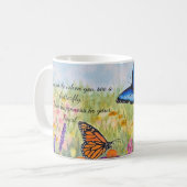 Tasse à café florale et papillon (Devant gauche)