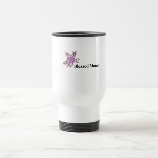 Tasse à café florale Maman bénie (Centre)