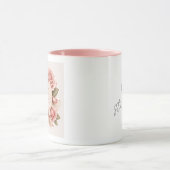 Tasse à café florale rose élégante (Centre)