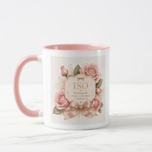 Tasse à café florale rose élégante