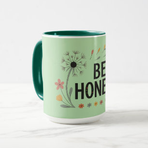 Tasse à café florale Soyez Honnête Fleur jaune r