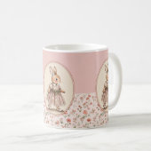 Tasse à café florale vintage (Devant droit)