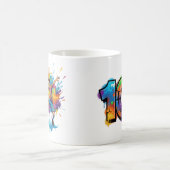 Tasse à café garçon artistique vibrant (Centre)
