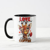 Tasse à café géante drôle de girafe (Gauche)