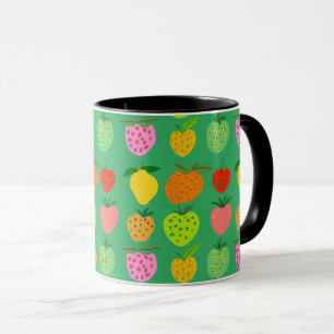 Tasse à café géante motif de fruits