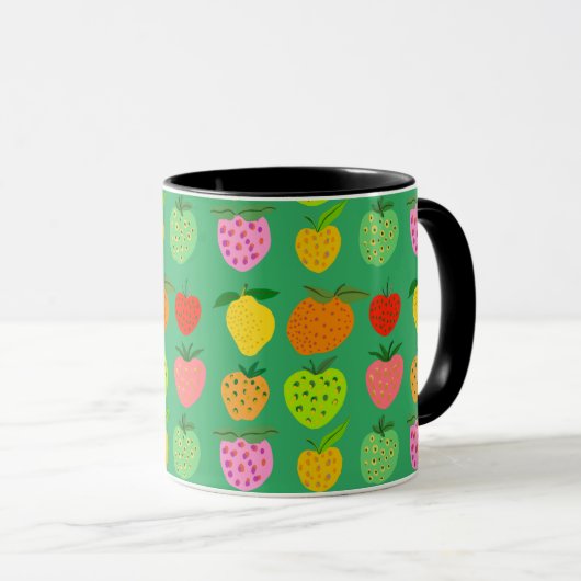 Tasse à café géante motif de fruits (Devant droit)