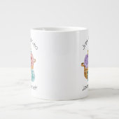 Tasse à café géante personnalisée Crochet Amour (Devant)
