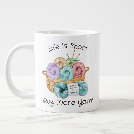 Tasse à café géante personnalisée drôle au crochet (Gauche)