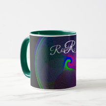 Tasse à café géométrique à centre fondu coloré