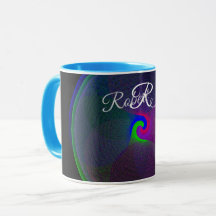 Tasse à café géométrique à centre fondu coloré