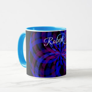 Tasse à café géométrique à fleur de pétale central