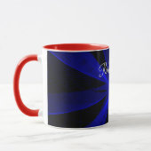 Tasse à café géométrique abstraite couleur myrtill (Gauche)