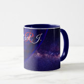 Tasse à café géométrique Blue Space Donuts (Devant droit)