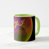 Tasse à café géométrique mélange de couleurs d'agr (Devant droit)