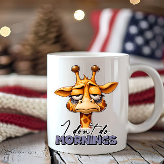Tasse à café girafe drôle Cadeau d'animal hilarant