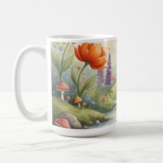 tasse à café gnome de forêt fantaisiste (Gauche)