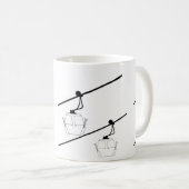 Tasse à café gondole noire et blanche (Devant droit)