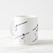 Tasse à café gondole noire et blanche (Devant gauche)