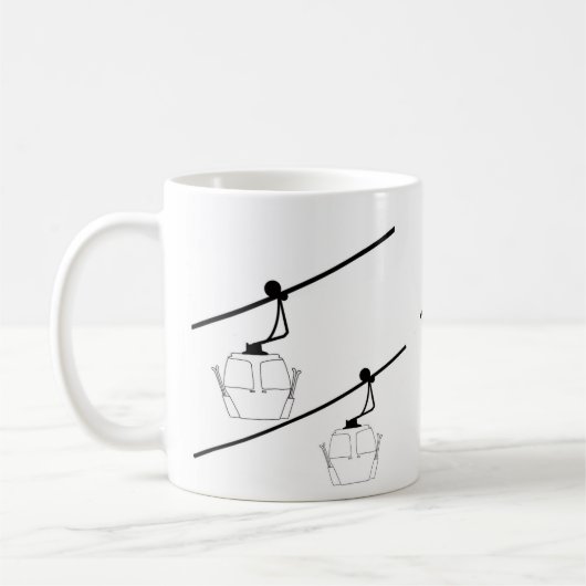 Tasse à café gondole noire et blanche (Gauche)