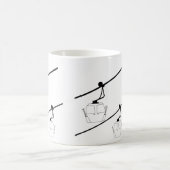 Tasse à café gondole noire et blanche (Centre)