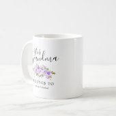 Tasse à café Grand-mère fleurs violettes (Devant gauche)
