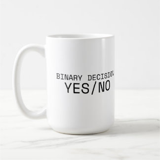 Tasse à café grande minimaliste oui non décision b