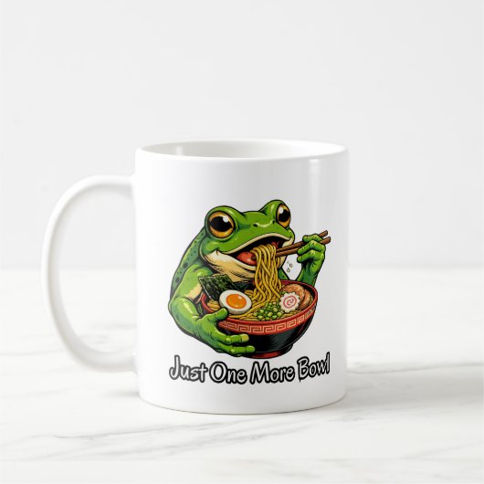 Tasse à café Grenouille Mignonne Mangeant des Noui (Gauche)