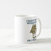 Tasse à café Grenouille qui dit des choses bizarre (Devant droit)