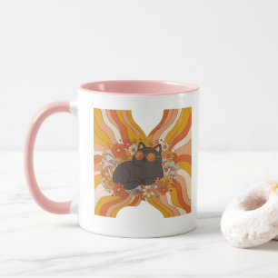 Tasse à café Groovy Retro Cat, années 70 vintage m
