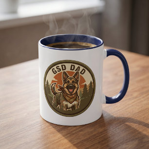 Tasse à café GSD Papa   Cadeau pour papa berger al