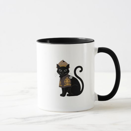Tasse à café Guerrier Chat Noir (Droite)