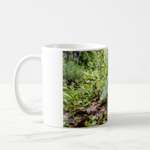 Tasse à café Hérisson regardant sous une feuille