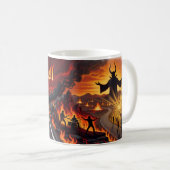 Tasse à café Highway to Hell Rock Music Fire (Devant droit)