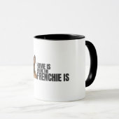 Tasse à café Home is Where the Frenchie Is (Devant droit)