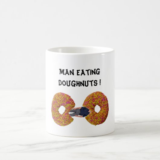 Tasse à café Homme mangeant des beignets (Centre)