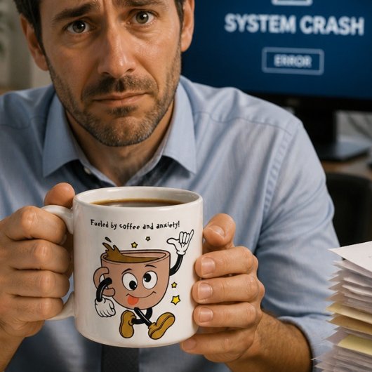 Tasse à café Idiote et Café Anxiété