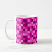 Tasse à café imprimée pixels roses (Gauche)