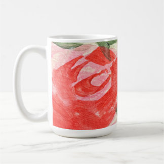 Tasse à café imprimée rose