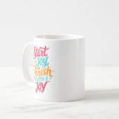 Tasse à café Inspirante Colorée (Devant gauche)