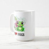 Tasse à café J'adore les Grenouilles (Devant gauche)