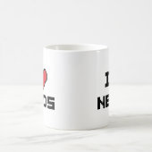 Tasse à café J'adore les nerds (Centre)